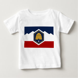 Baby T-Shirt with Flag of Utah, USA