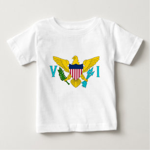 Baby T Shirt with Flag of Virgin Islands, U.S.A.