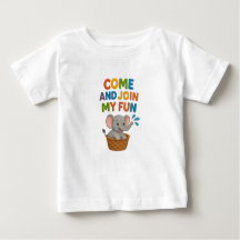 Baby T-shirt with funny Elephant