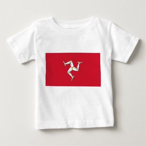 Baby T_Shirt with Isle of Man Flag United Kingdom