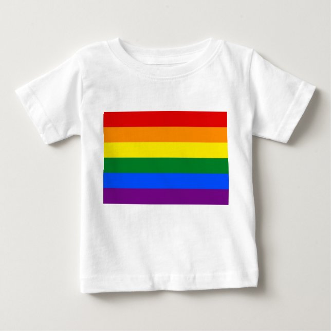 Baby T-Shirt with Rainbow Flag (Front)