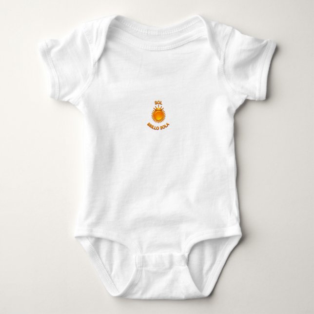 Baby T-Shirt with Sol Brillo Sola Logo | T-Shirt Bodysuit (Front)