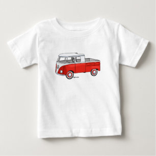 Baby t-shirt with vintage pickup staircase car