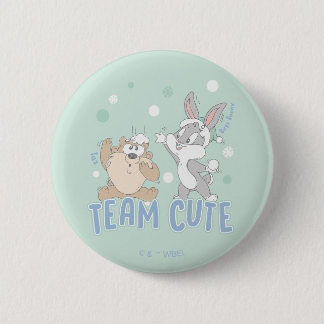 Baby TAZ™ & BUGS BUNNY™ Team Cute Button (Front)