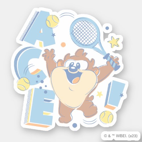 Baby TAZ Tennis Ace Sticker