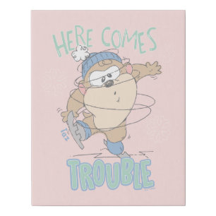 Baby TAZ™ Winter Ice Skating Faux Canvas Print
