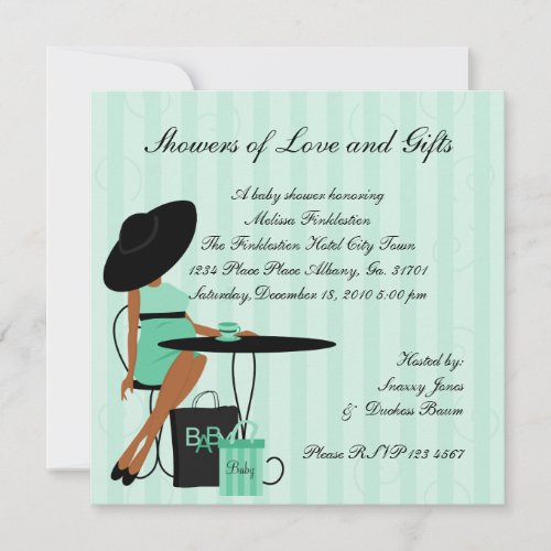 Baby Tea in Seafoam Green Invitation