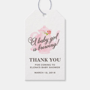 Baby Tea Party Baby Shower Favor Gift Tag