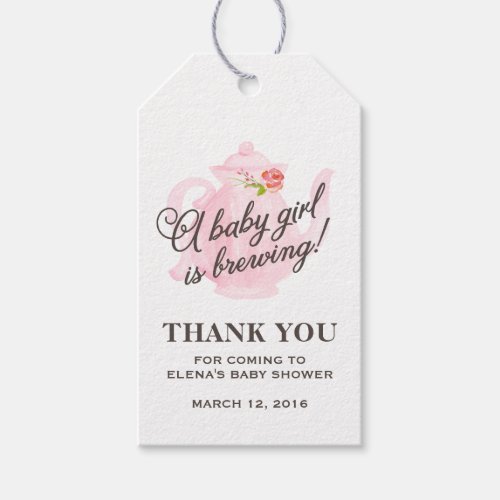 Baby Tea Party  Baby Shower Favor Gift Tag