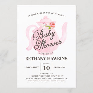 Baby Tea Party Baby Shower Invitation