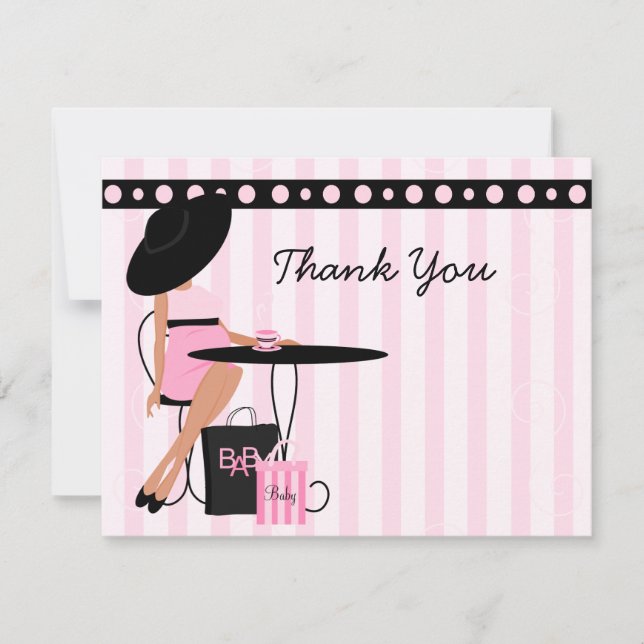 Baby  Tea Thank You Card (Front)