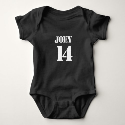 Baby Team Jersey Number Baby Bodysuit