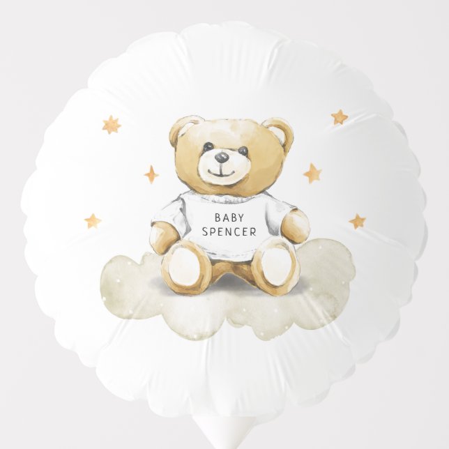 Baby Teddy Bear Baby Shower  Balloon (Front)