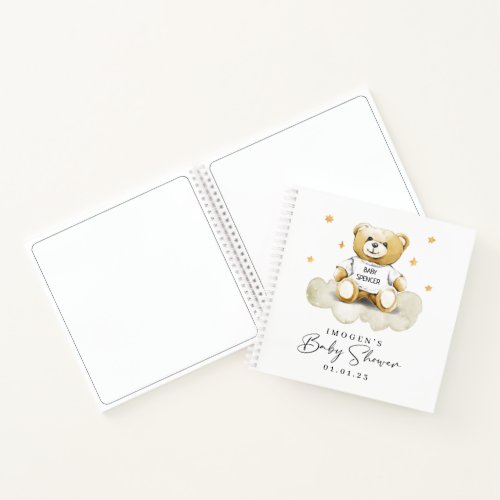 Baby Teddy Bear Baby Shower Guest Book 
