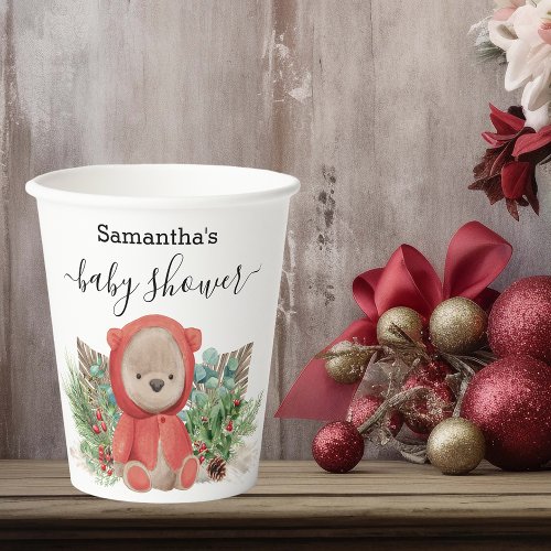 Baby Teddy Bear Christmas  Boho Bouquet    Paper Cups