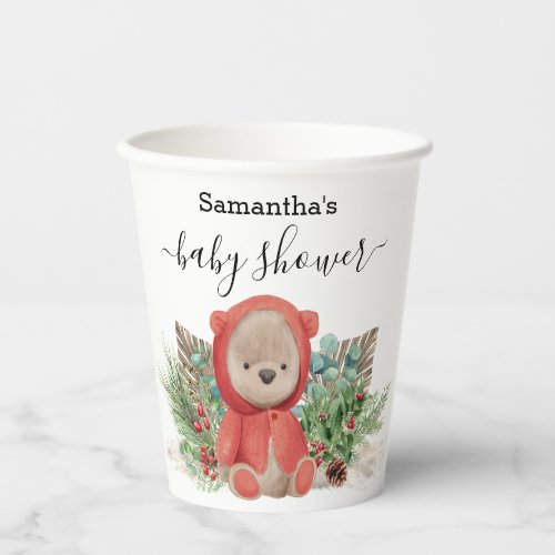 Baby Teddy Bear Christmas  Boho Bouquet    Paper Cups