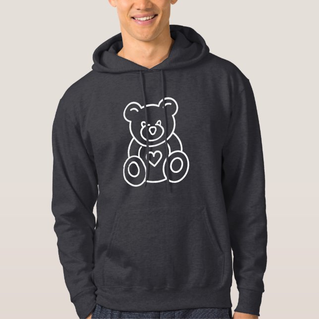 Baby Teddy Bear Graphic Artwork Cute and Adorable Hoodie (Front)