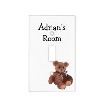 baby teddy bear toy nursery light switch cover