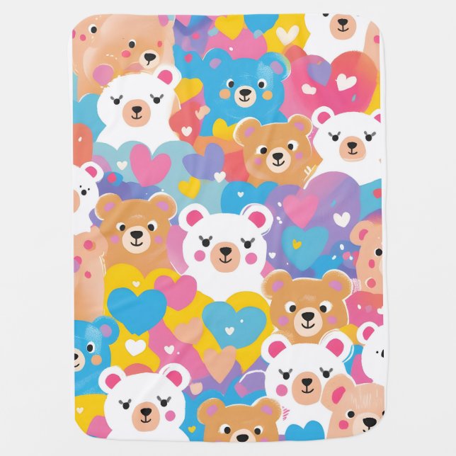 baby teddy bears blanket (Front)