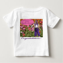 baby tee. Congratulations. ocelot/genie