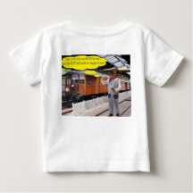 baby tee. Happy Father's Day. cow/conductor