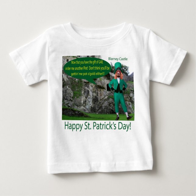 baby tee.  Happy St. Patrick's Day.  irish setter/ T-Shirt (Front)