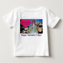 baby tee. Happy Valentine's day. doe/mermaid