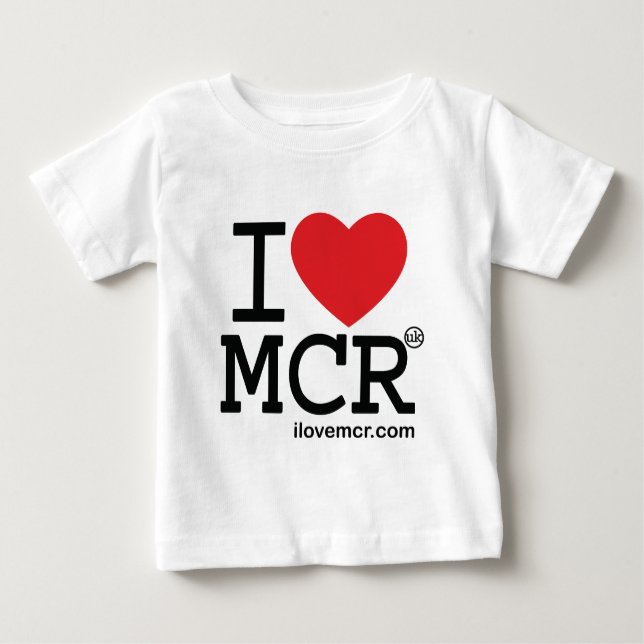 Baby tee - I Love Manchester MCR (Front)