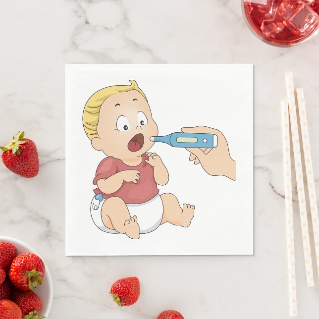 Baby Temperature Check Pediatric Health  Napkins (Creator Uploaded)