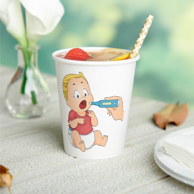 Baby Temperature Check Pediatric Health  Paper Cups (Creator Uploaded)