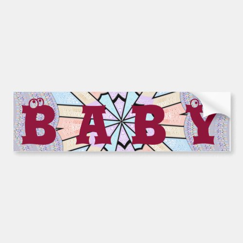Baby Text cute amazing design art Bumper Sticker