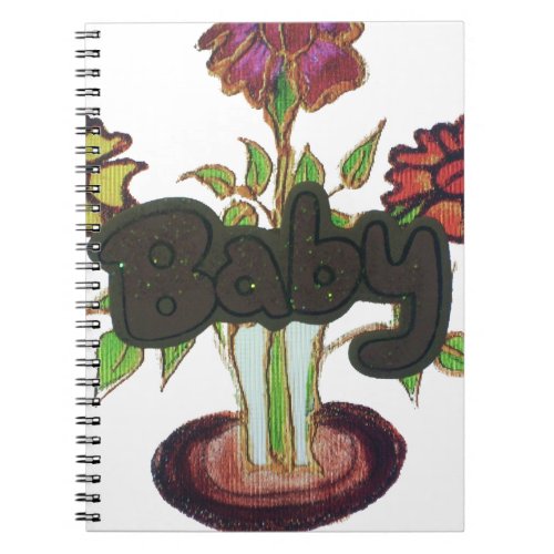 Baby text hiding plantpng notebook