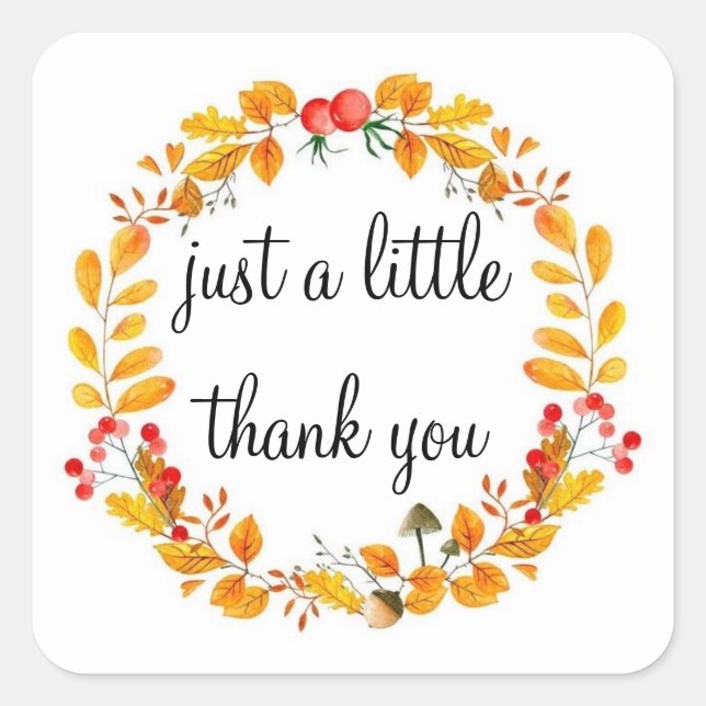 Baby Thank You Cards Square Sticker (Front)