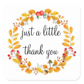 Baby Thank You Cards Square Sticker
