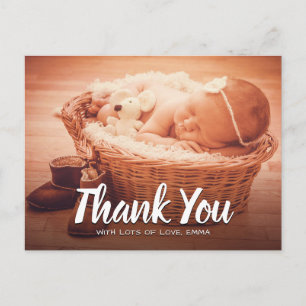 Baby Thank You Custom Photo Postcard