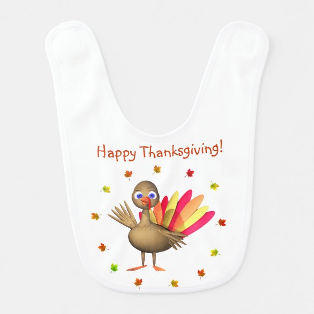 Baby Thanksgiving Turkey Bib (Front)