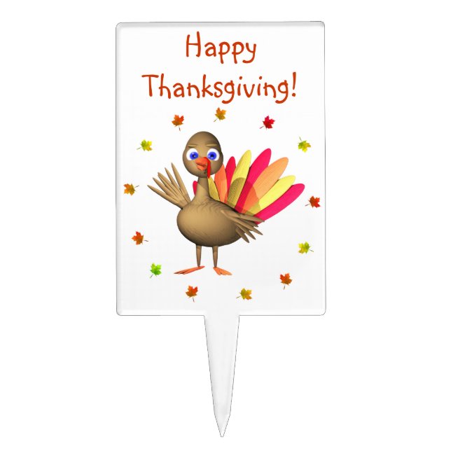 Baby Thanksgiving Turkey Cake Topper (Front)