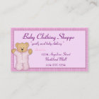 Baby Themed Business Card :: Pink/Purple Teddy