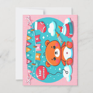 baby-themed illustrations save the date