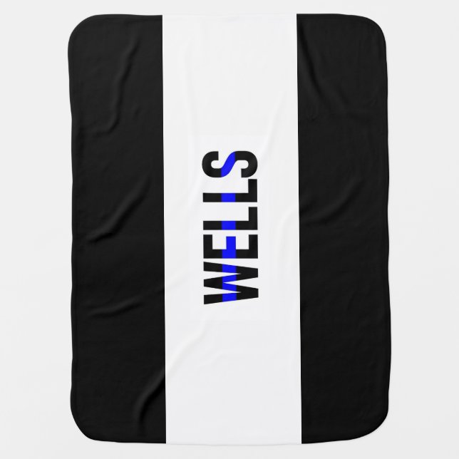 Baby Thin Blue Line Police Infant Baby Blanket (Front)