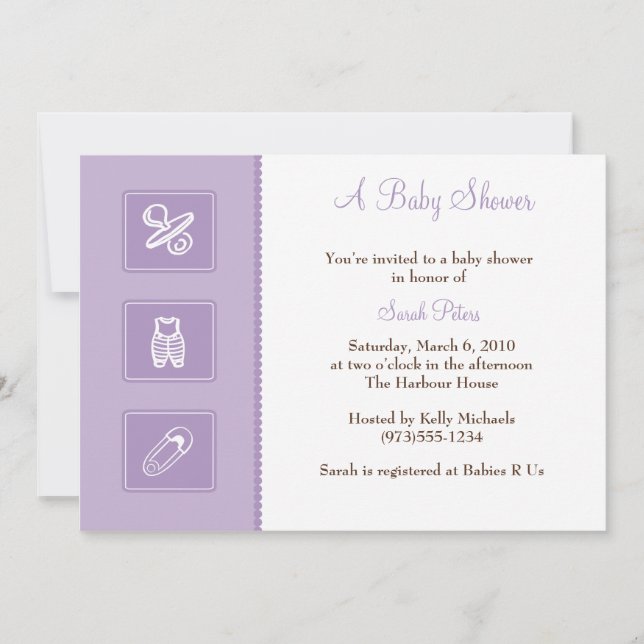 Baby Things Baby Shower Invitation (Front)