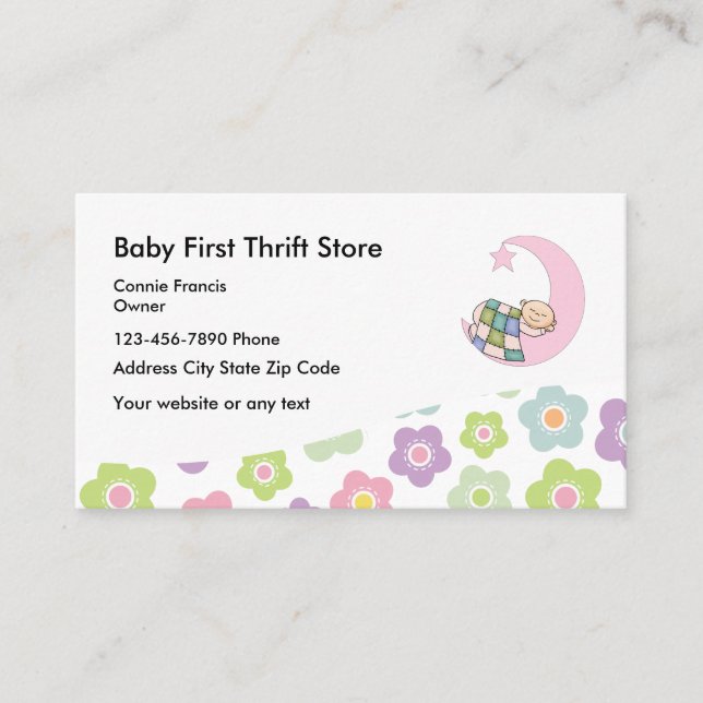 Baby Thrift Store Business Card (Front)