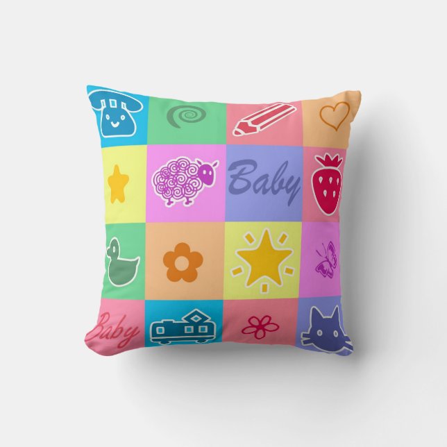 Baby Throw Pillow (Front)