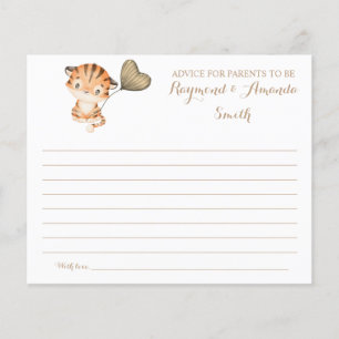 Baby Tiger   Advice for Mom & Dad Baby Shower Card Flyer