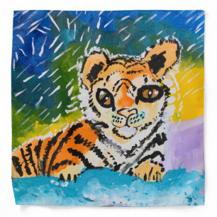 Baby Tiger "Art by Kids" Bandana