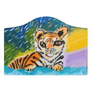 Baby Tiger "Art by Kids" Door Sign