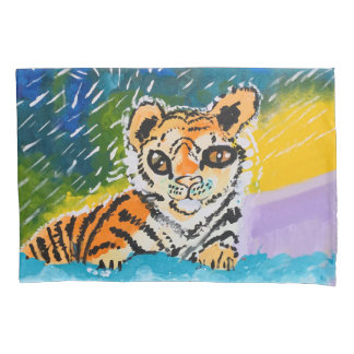 Baby Tiger "Art by Kids" Pillow Case
