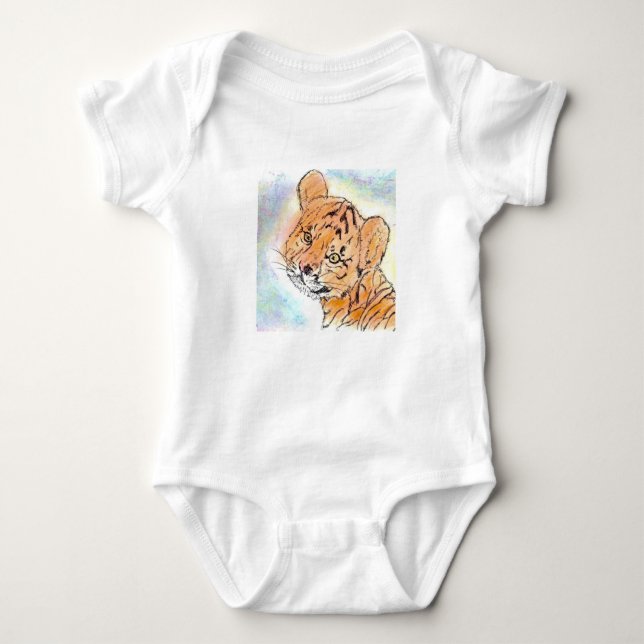 baby tiger baby bodysuit (Front)