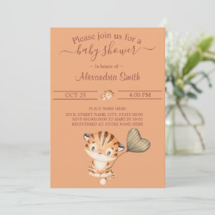 Baby Tiger Baby Shower Invitation