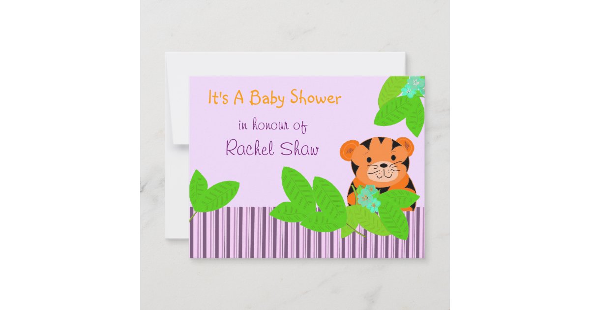 Baby Tiger Baby Shower Invitation Zazzle